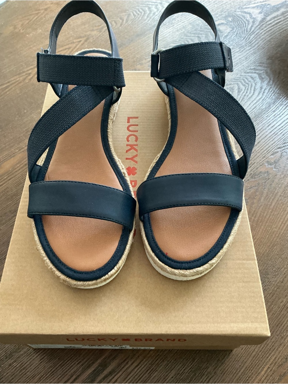 Lucky Brand Women’s Navy Espadrille Platform Sandals